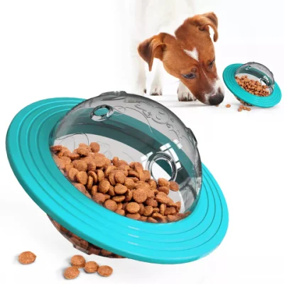 Fournitures pour animaux de compagnie chaudes chien interactif Iq formation nourriture qui fuit jouets gamelle pour ingestion lente UFO chien lent